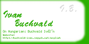 ivan buchvald business card